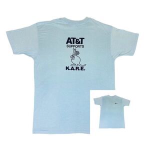 Vintage 80s ATT T-Shirt Blue XL Telephone Cable Company Single Stitch